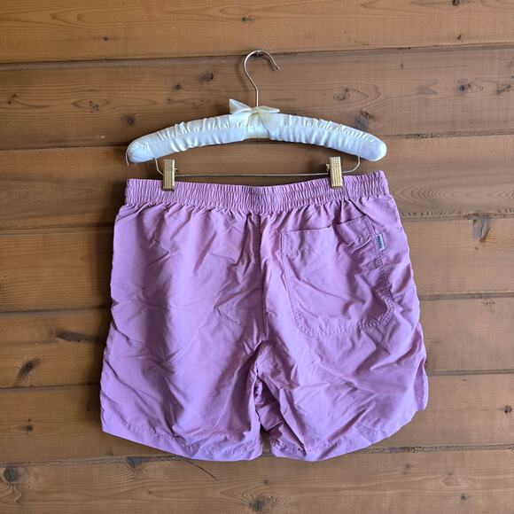Madewell Men's Re-sourced Everywear Shorts Medium Shaded Pink Elastic Tie Waist - Picture 3 of 6
